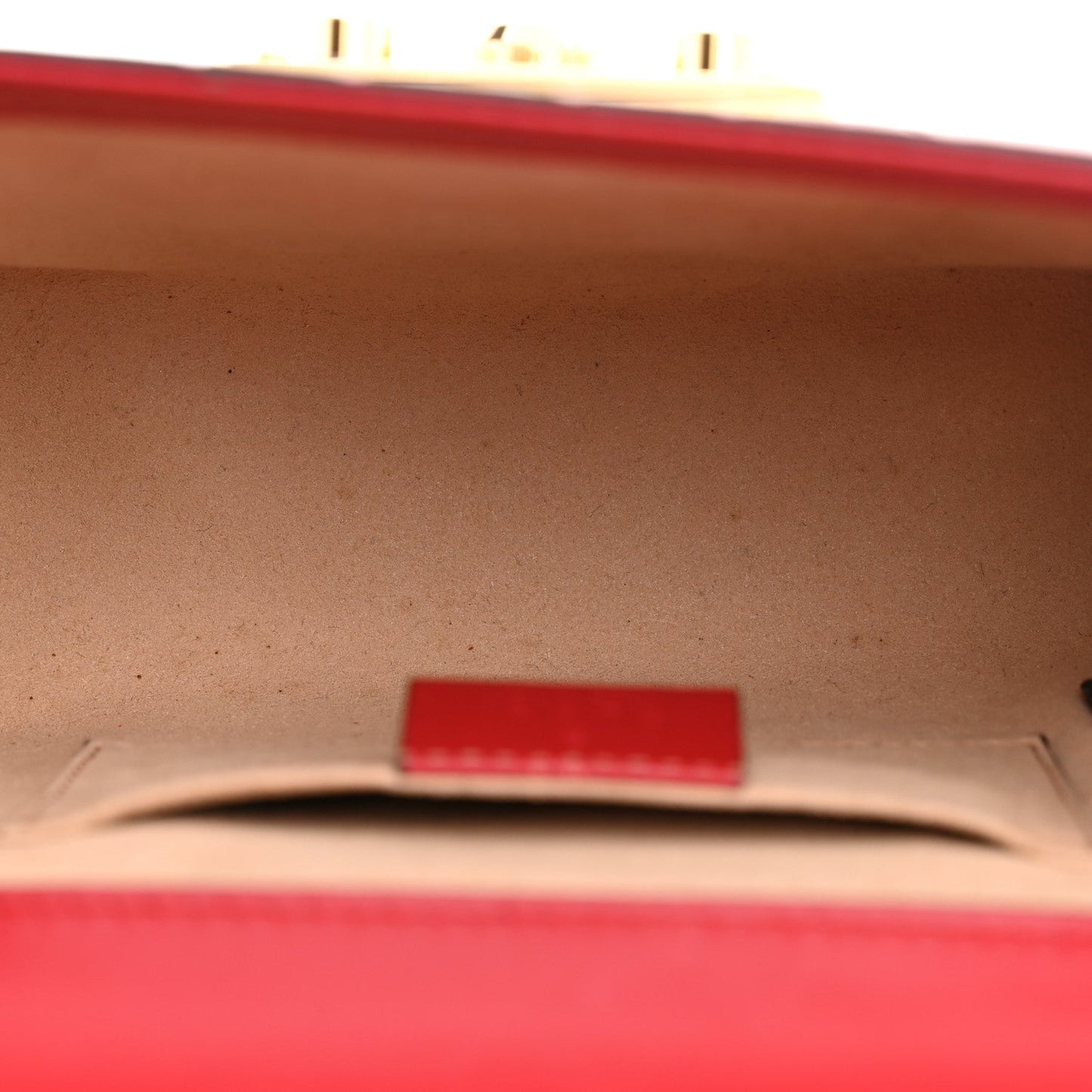 Guccissima Small Padlock Shoulder Bag Hibiscus Red