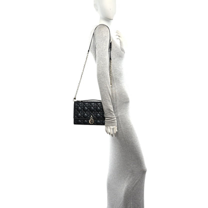 Lambskin Cannage Miss Dior Top Handle Bag Black
