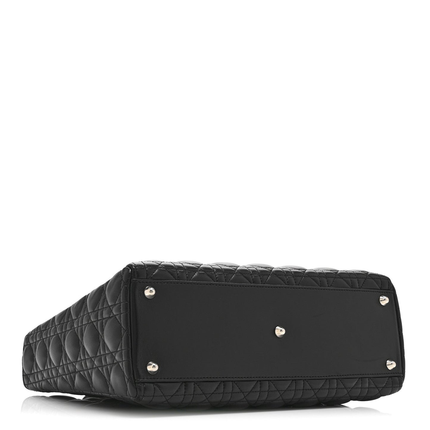 Lambskin Cannage Large Lady Dior Black