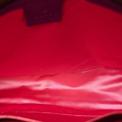 Velvet Matelasse Medium GG Marmont Shoulder Bag Fuchsia Violet Cyclamen