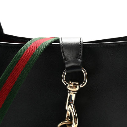Calfskin Small Jackie Shoulder Bag Black