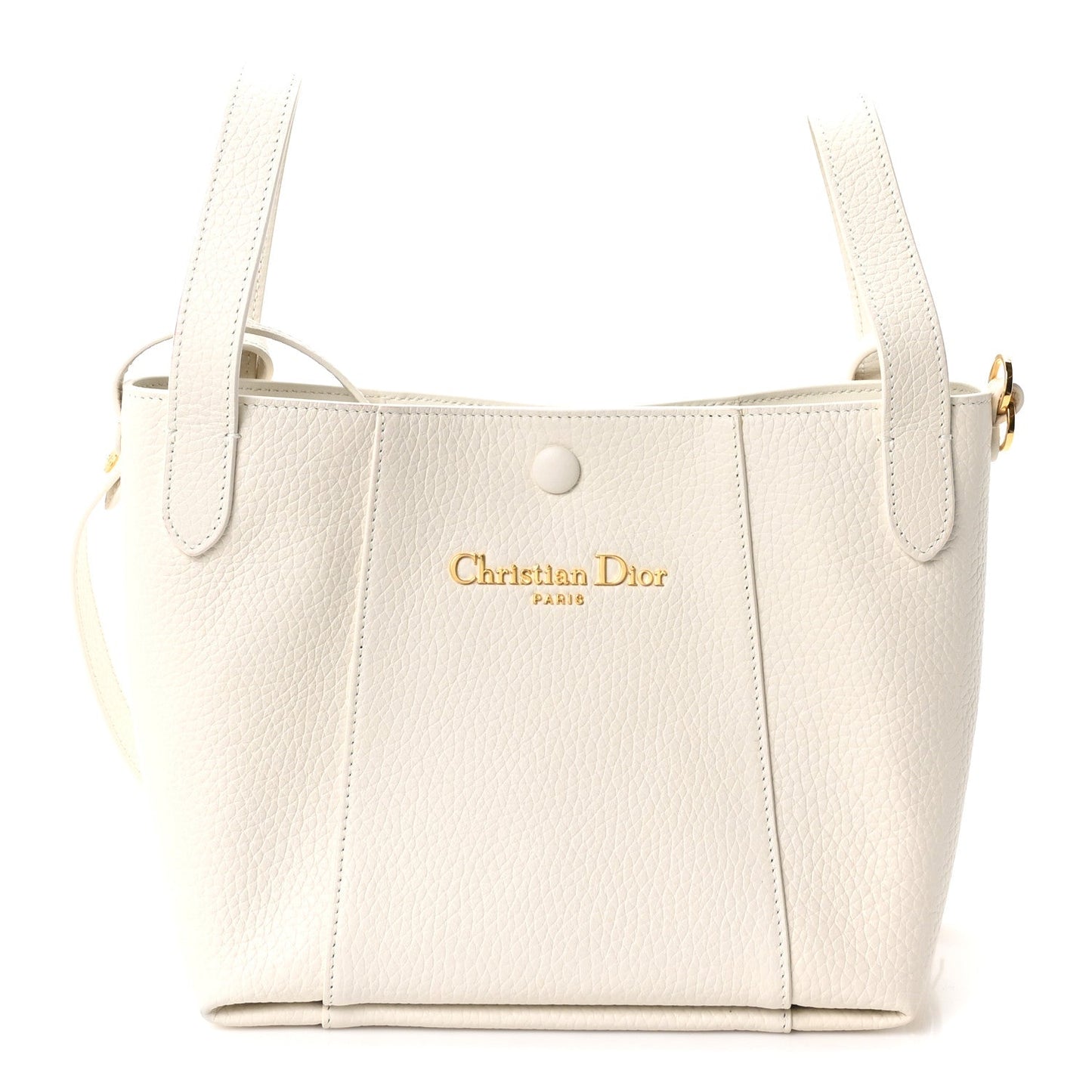 Calfskin Medium Signature Bucket Bag Latte