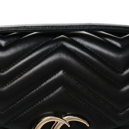 Lambskin Matelasse Large GG Marmont Shoulder Bag Black