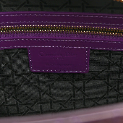 Patent Cannage Large Lady Dior Purple