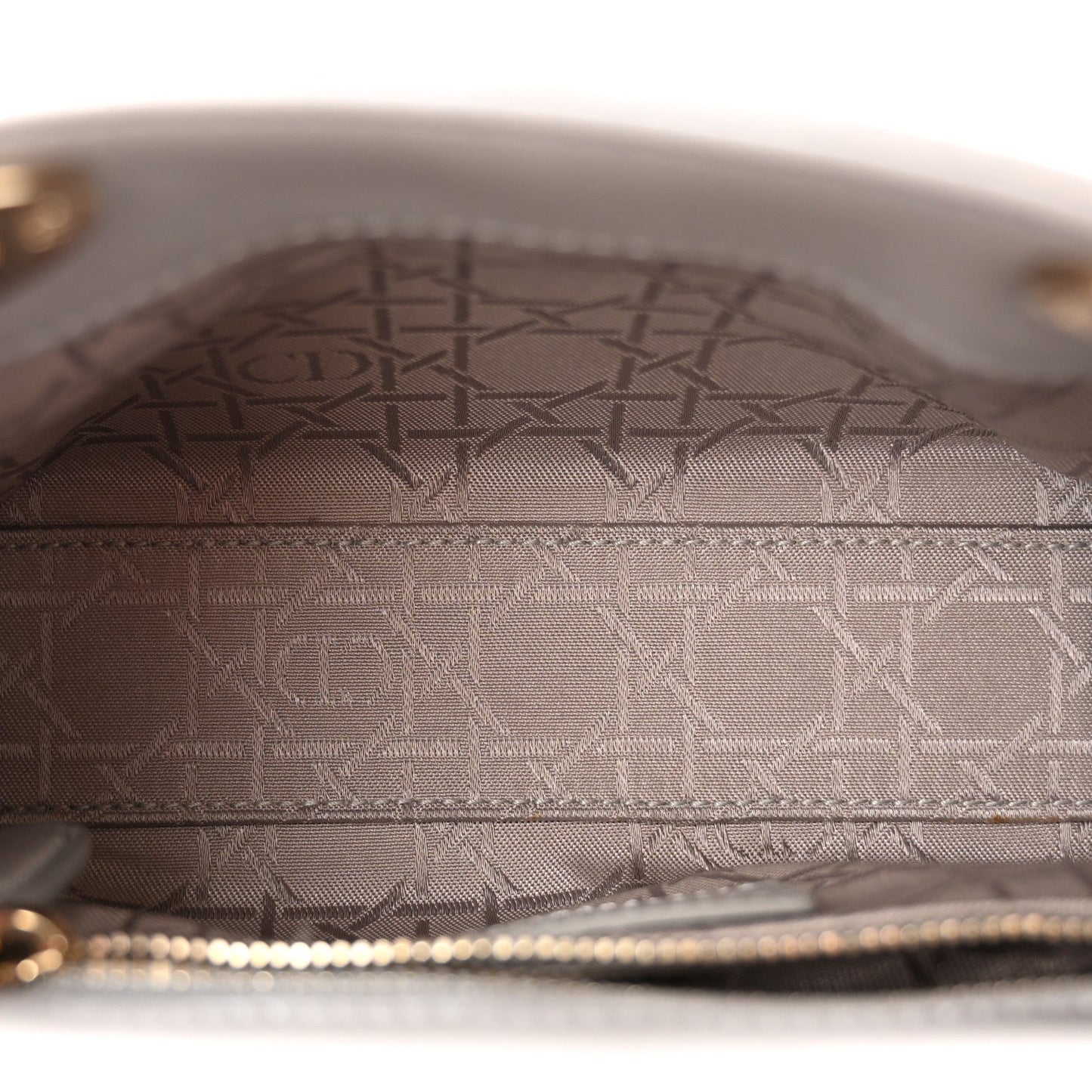 Lambskin Cannage Mini Lady Dior Gray Opaline Gray Opaline