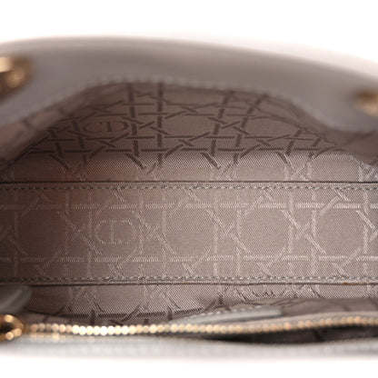 Lambskin Cannage Mini Lady Dior Gray Opaline Gray Opaline