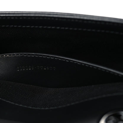 Calfskin Matelasse Monochrome Mini GG Marmont Shoulder Bag Black
