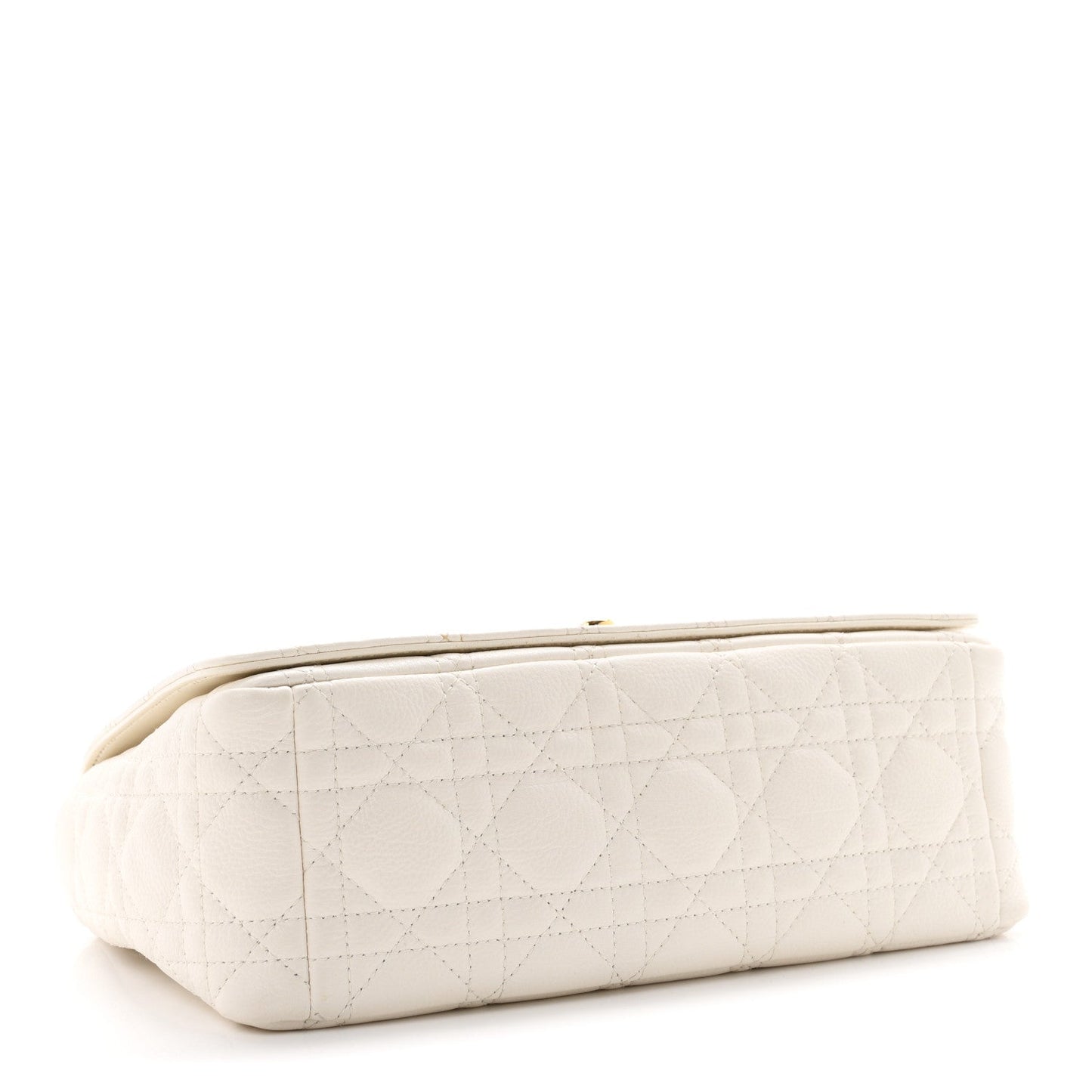 Supple Calfskin Cannage Medium Caro Bag Ivory