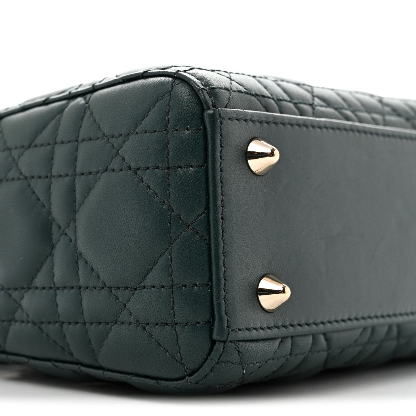 Lambskin Cannage Small My ABCDior Lady Dior Dark Green