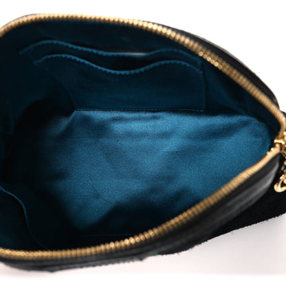 Suede Patent Web GG Small Ophidia Dome Shoulder Bag Black