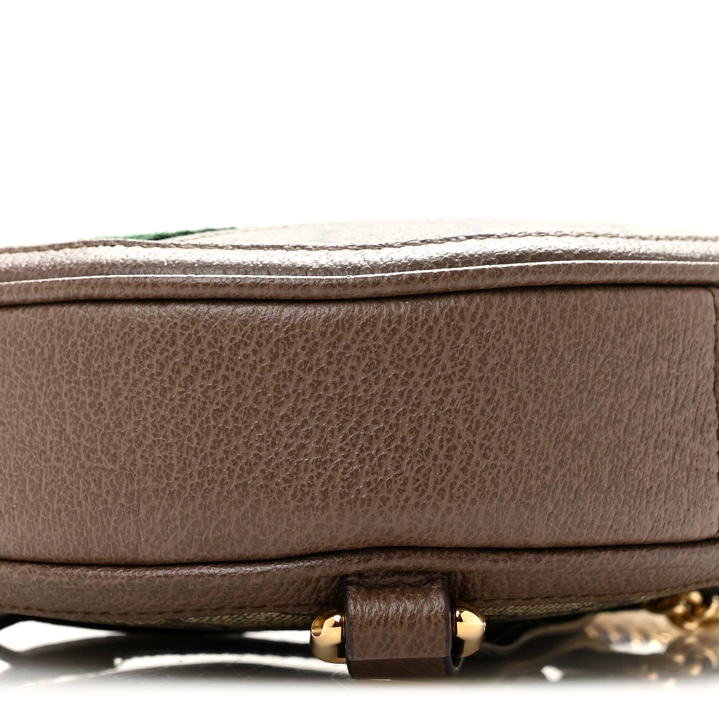 GG Supreme Monogram Web Mini Ophidia Round Backpack Brown