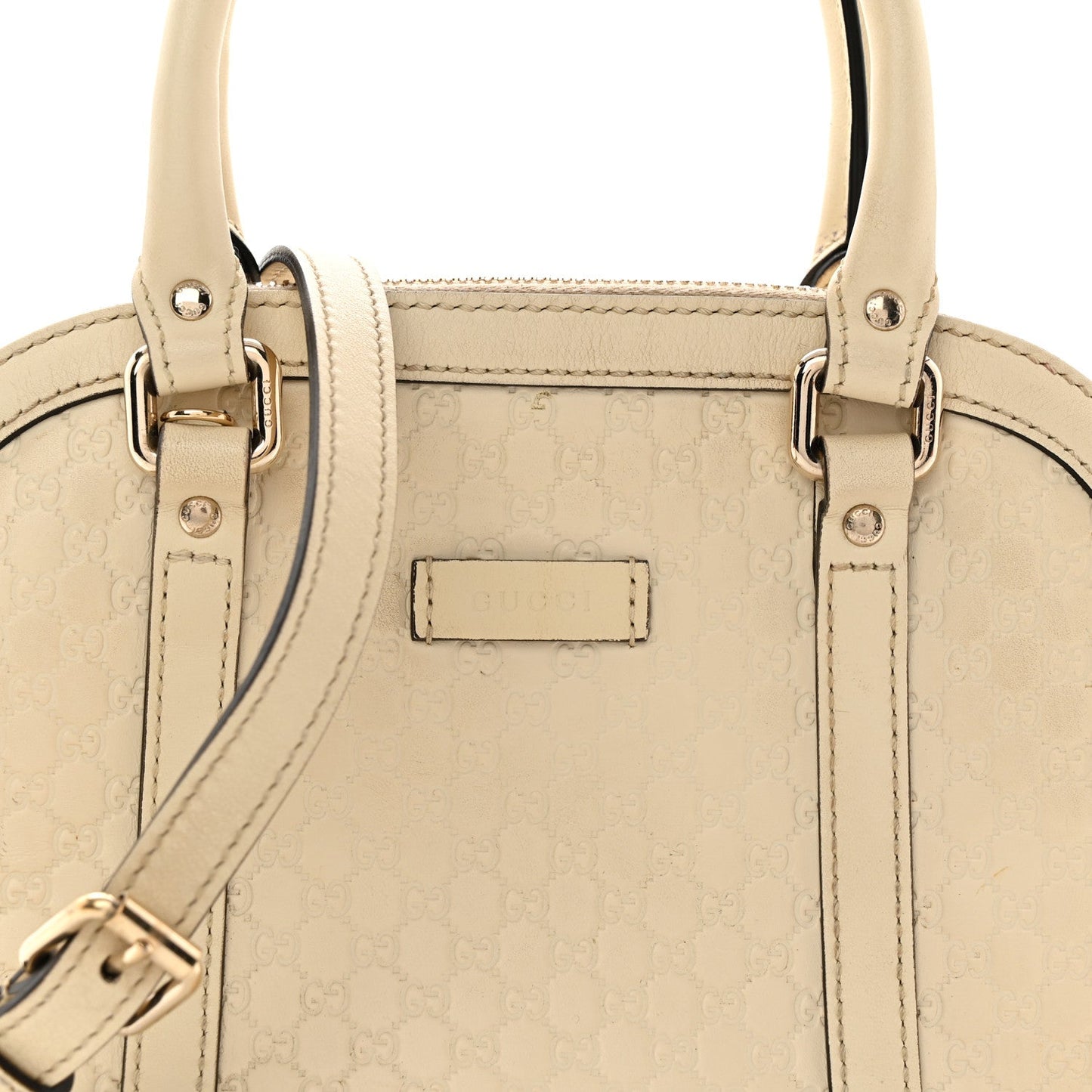 Soft Microguccissima Mini Dome Bag Ivoire