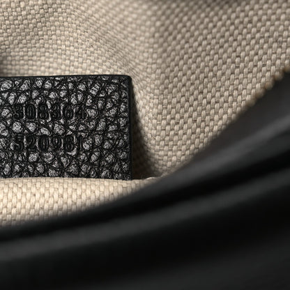 Pebbled Calfskin Small Soho Disco Bag Black