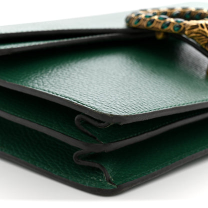 Pebbled Calfskin Small Dionysus Shoulder Bag Emerald