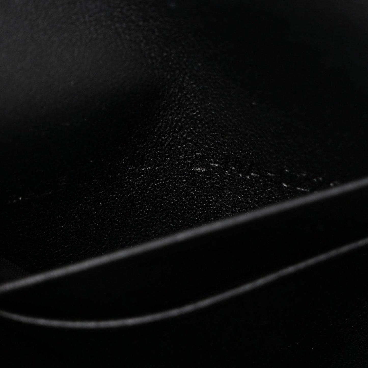 Supple Calfskin Caro Pouch with Chain Black