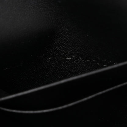 Supple Calfskin Caro Pouch with Chain Black