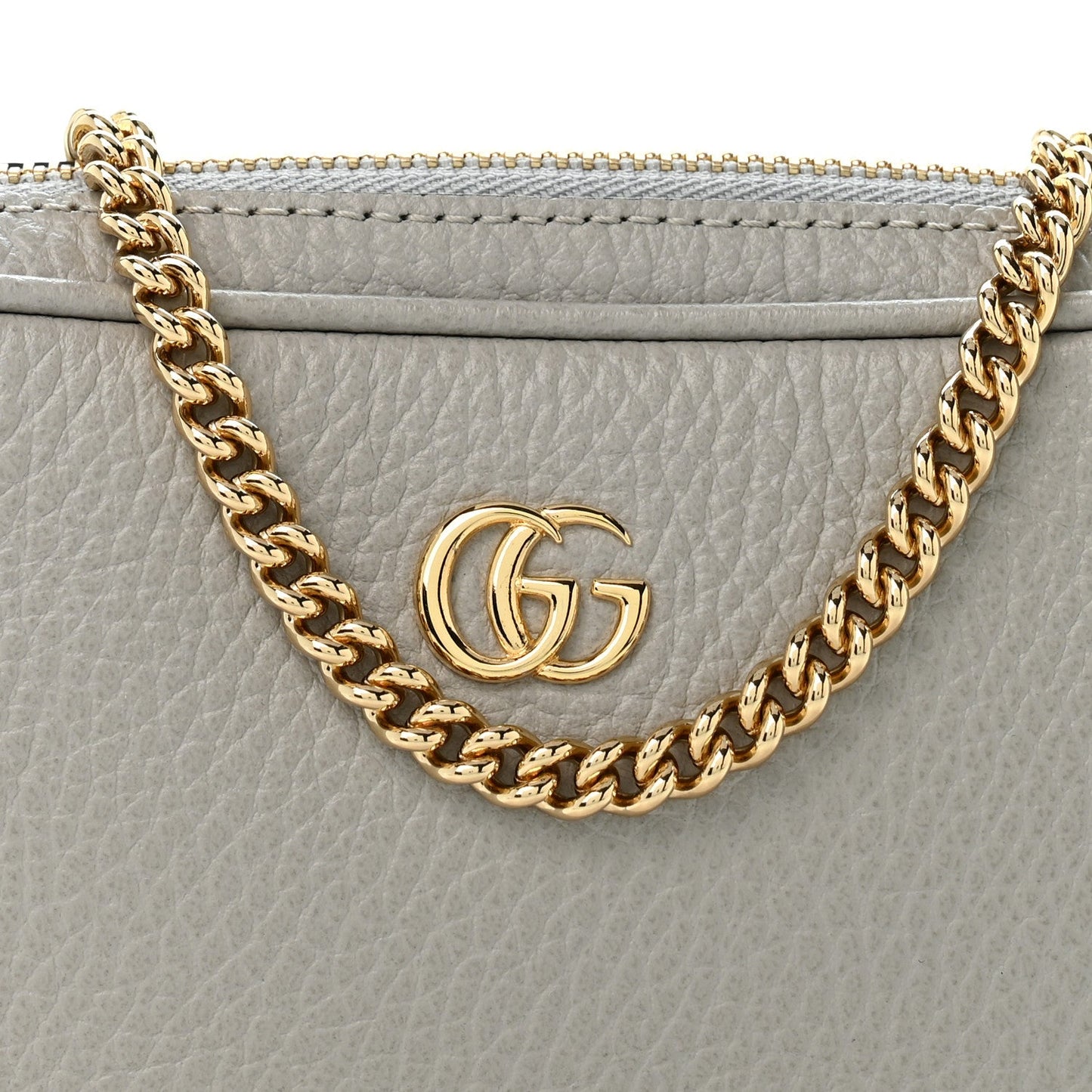 Dollar Calfskin Super Mini GG Marmont Chain Shoulder Bag Deep Grey