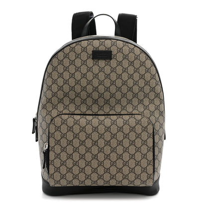 GG Supreme Monogram Medium Backpack Black