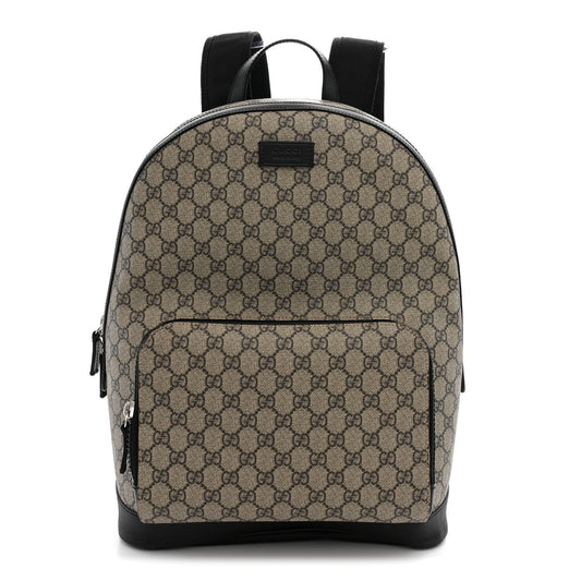 GG Supreme Monogram Medium Backpack Black