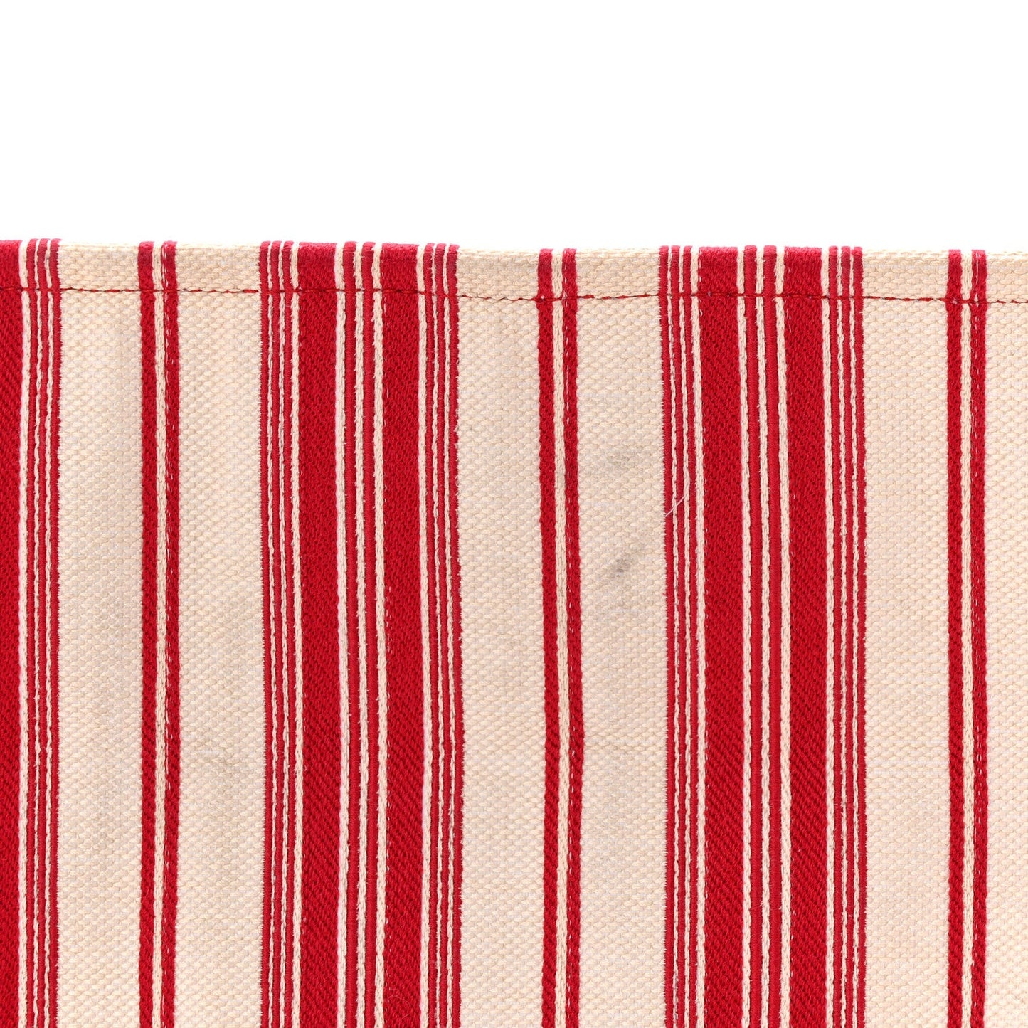 Canvas Embroidered Mykonos Large Striped Book Tote Red