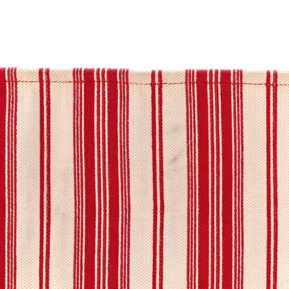 Canvas Embroidered Mykonos Large Striped Book Tote Red