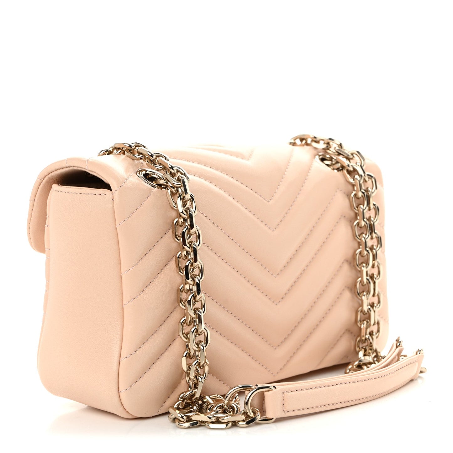 Lambskin Matelasse Small GG Marmont Shoulder Bag Pink Beige