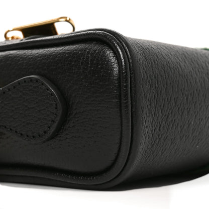 Calfskin Web Mini Ophidia Shoulder Bag Black