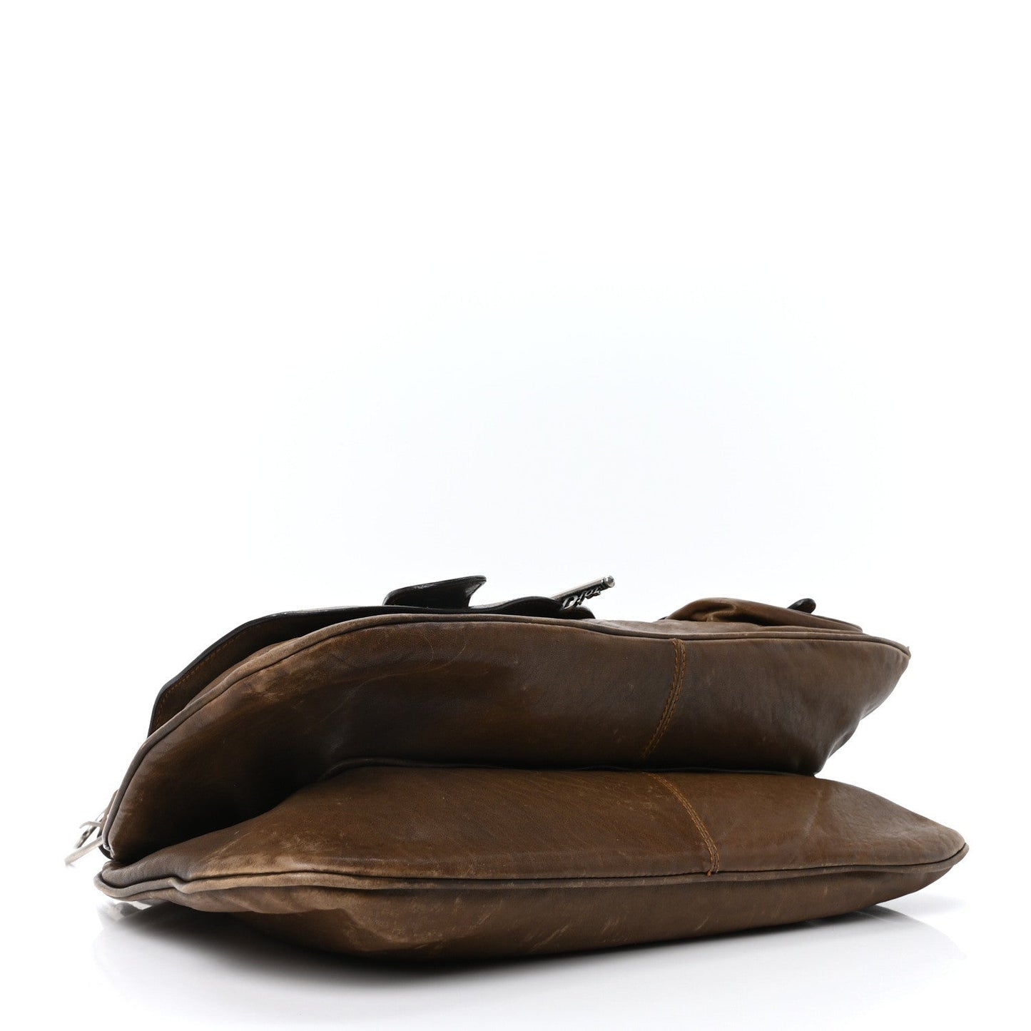 Calfskin Medium Gaucho Double Saddle Bag Brown