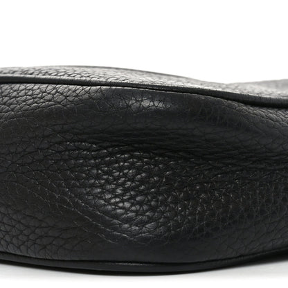 Pebbled Calfskin Mini Soho Disco Bag Black