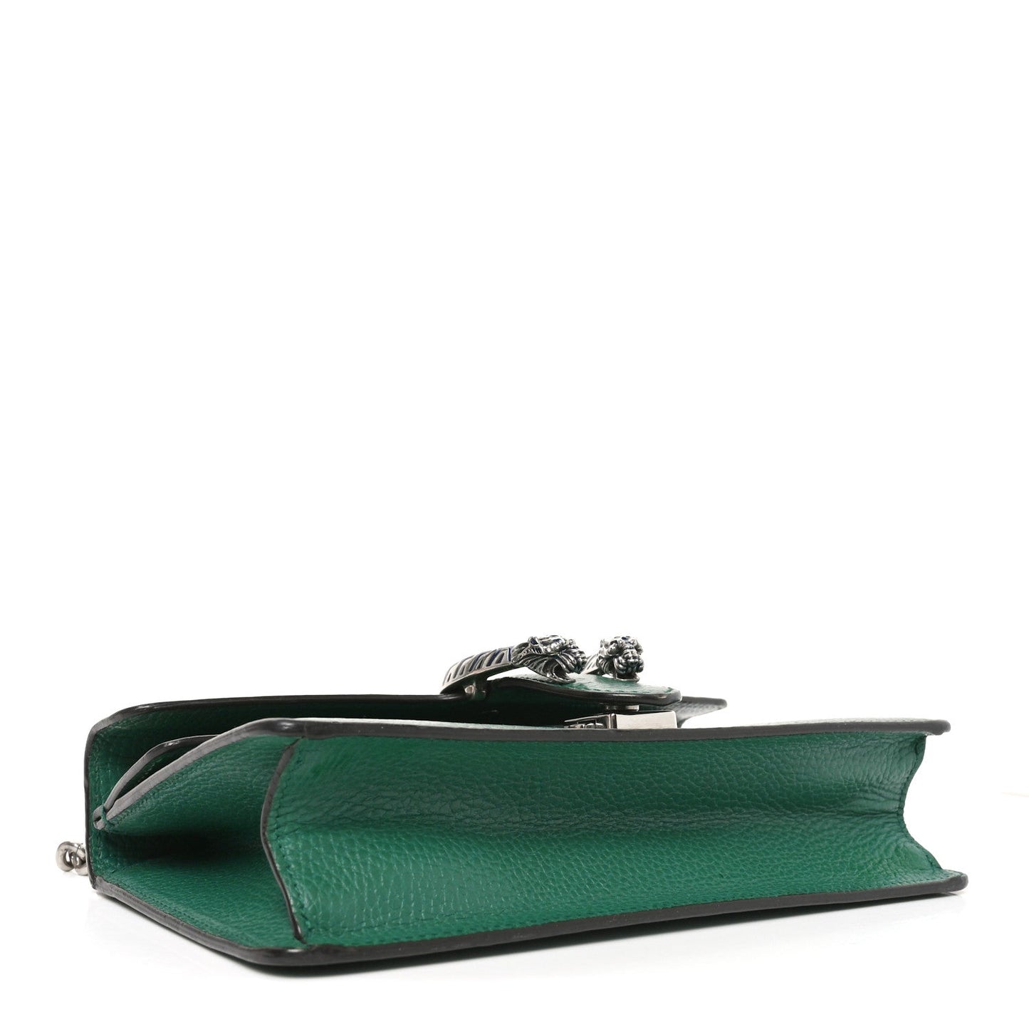 Dollar Calfskin Enamel Small Dionysus Shoulder Bag Emerald Electric Blue