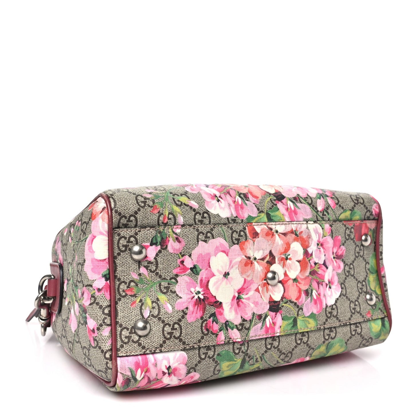 GG Supreme Monogram Blooms Small Boston Beige Multicolor Dry Rose