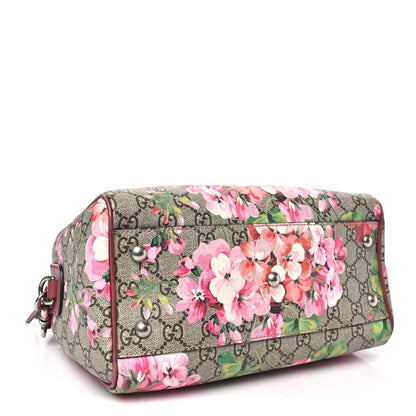 GG Supreme Monogram Blooms Small Boston Beige Multicolor Dry Rose