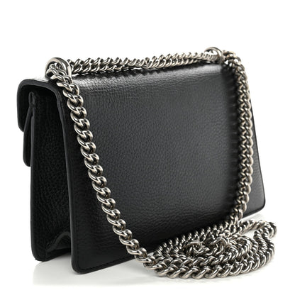 Dollar Calfskin Enamel Small Dionysus Shoulder Bag Black Electric Blue