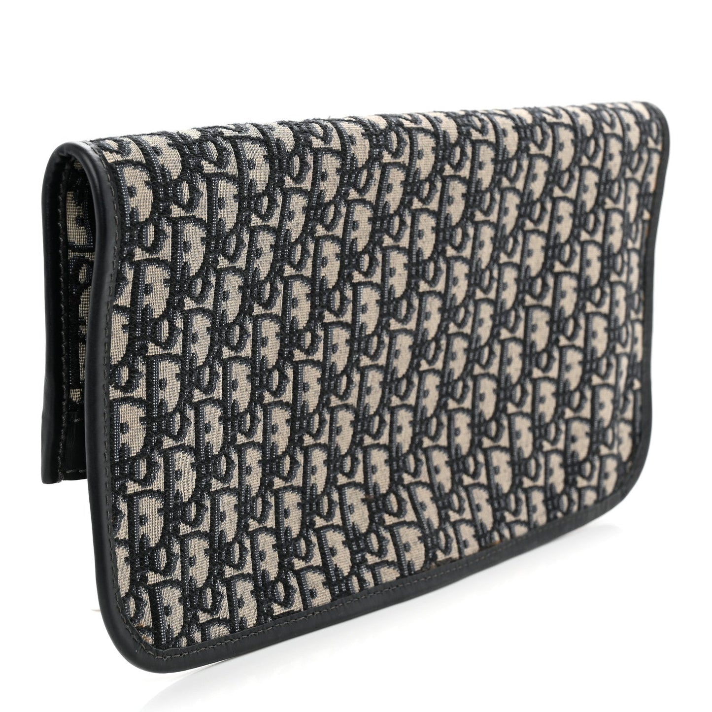 Oblique Fold Over Clutch Blue