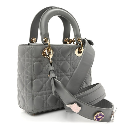 Lambskin Cannage Small My ABCDior Lady Dior Grey
