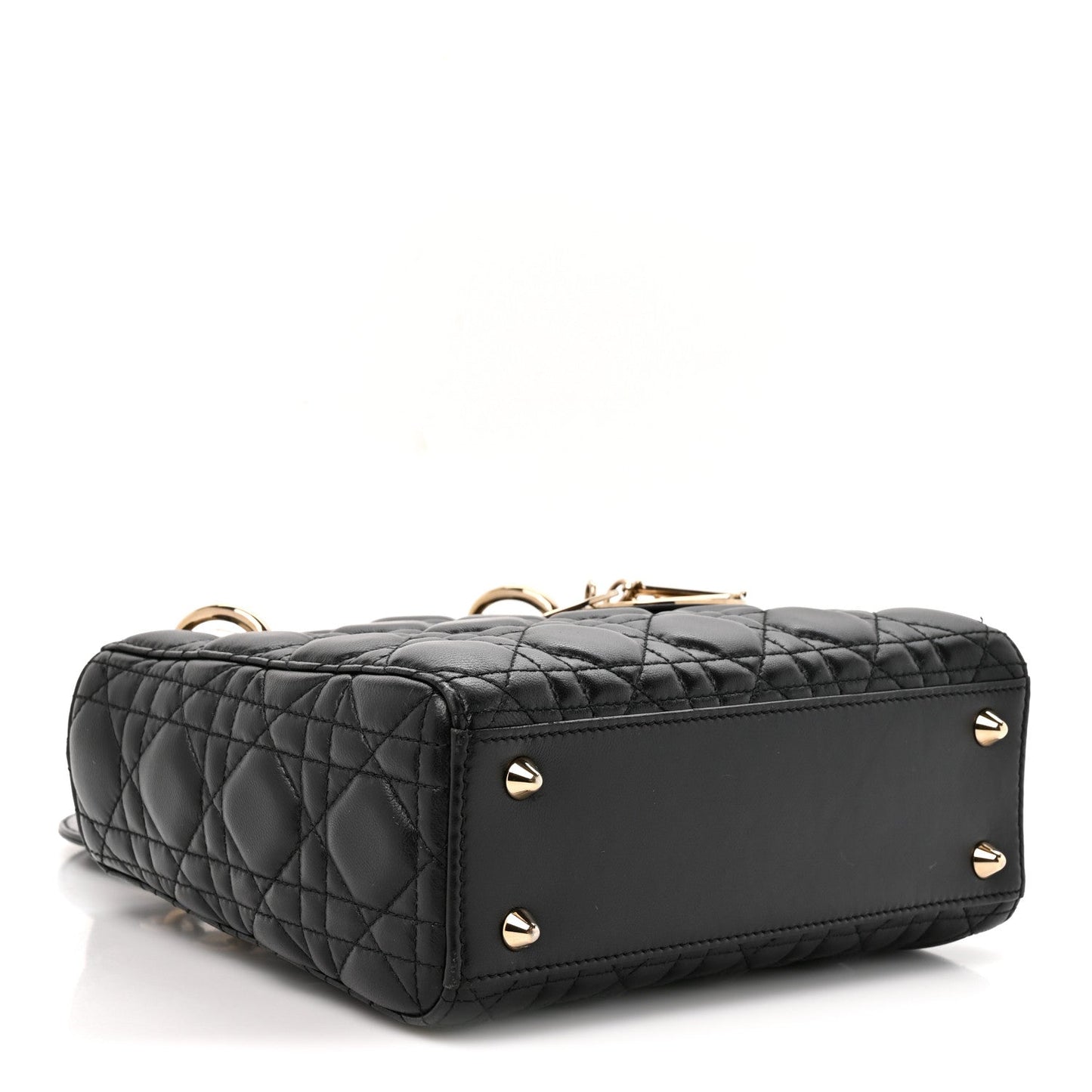Lambskin Cannage Small Lucky Badges My Lady Dior Black