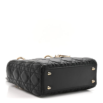 Lambskin Cannage Small Lucky Badges My Lady Dior Black