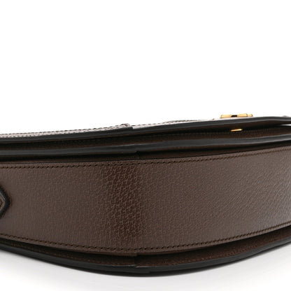 GG Supreme Monogram Web Small Ophidia Flap Messenger Bag Brown
