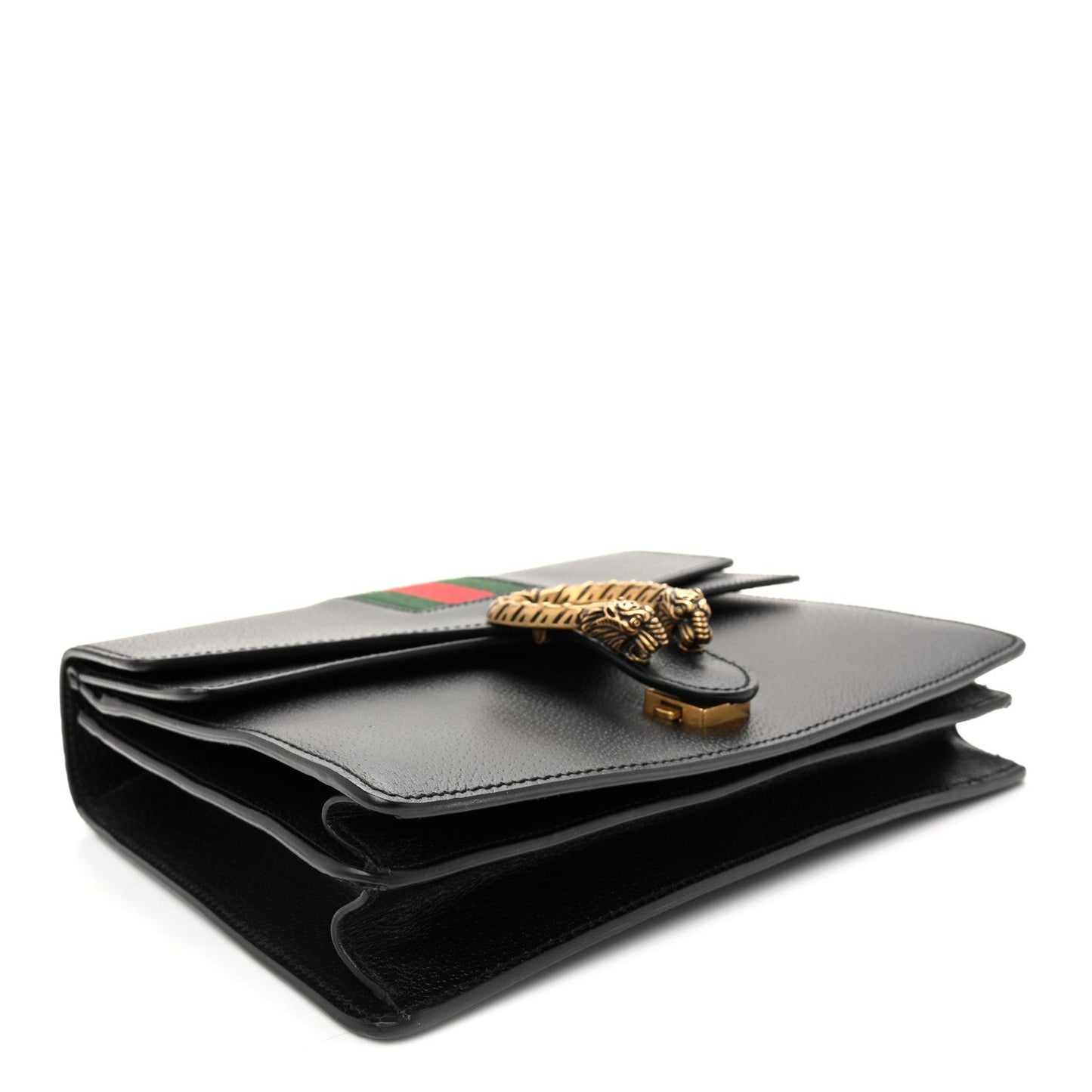 Calfskin Web Medium Dionysus Shoulder Bag Black