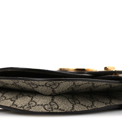 GG Supreme Monogram Textured Dollar Calfskin Blondie Belt Bag Beige Ebony New Acero