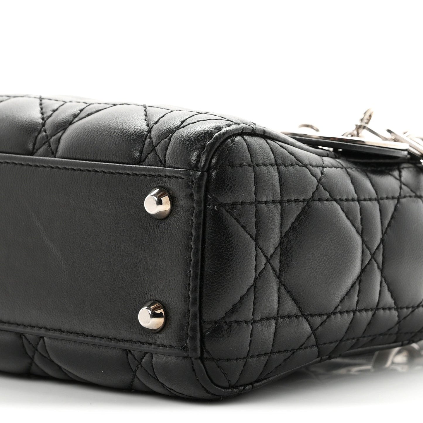 Lambskin Cannage Mini Lady Dior Black