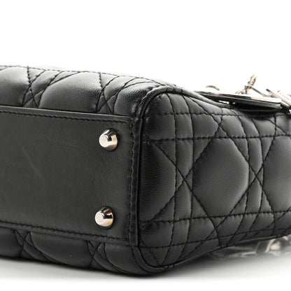 Lambskin Cannage Mini Lady Dior Black