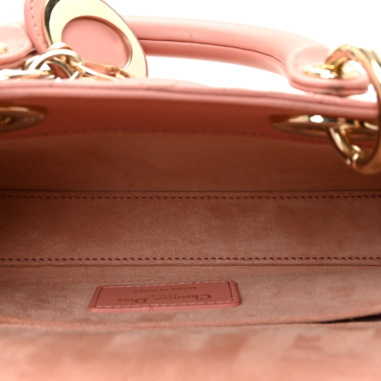 Lambskin Cannage Small Lady D-Joy Light Pink