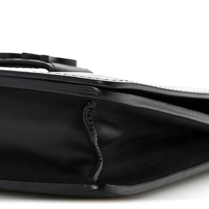 Ultra Matte Calfskin J'Adior Chain Flap Bag Black