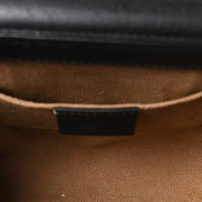 GG Supreme Monogram Calfskin Small Padlock Shoulder Bag Beige Black Cuir