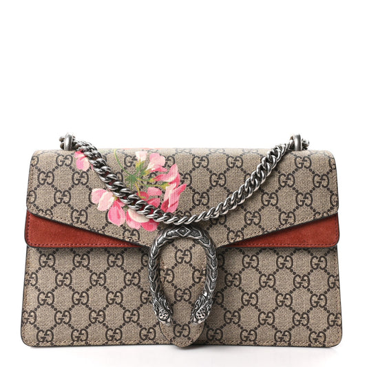 GG Supreme Monogram Blooms Small Dionysus Shoulder Bag Beige Multicolor Dry Rose
