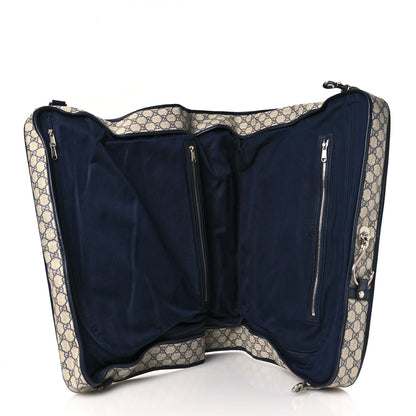 GG Supreme Monogram Web Savoy Garment Bag Beige Blue