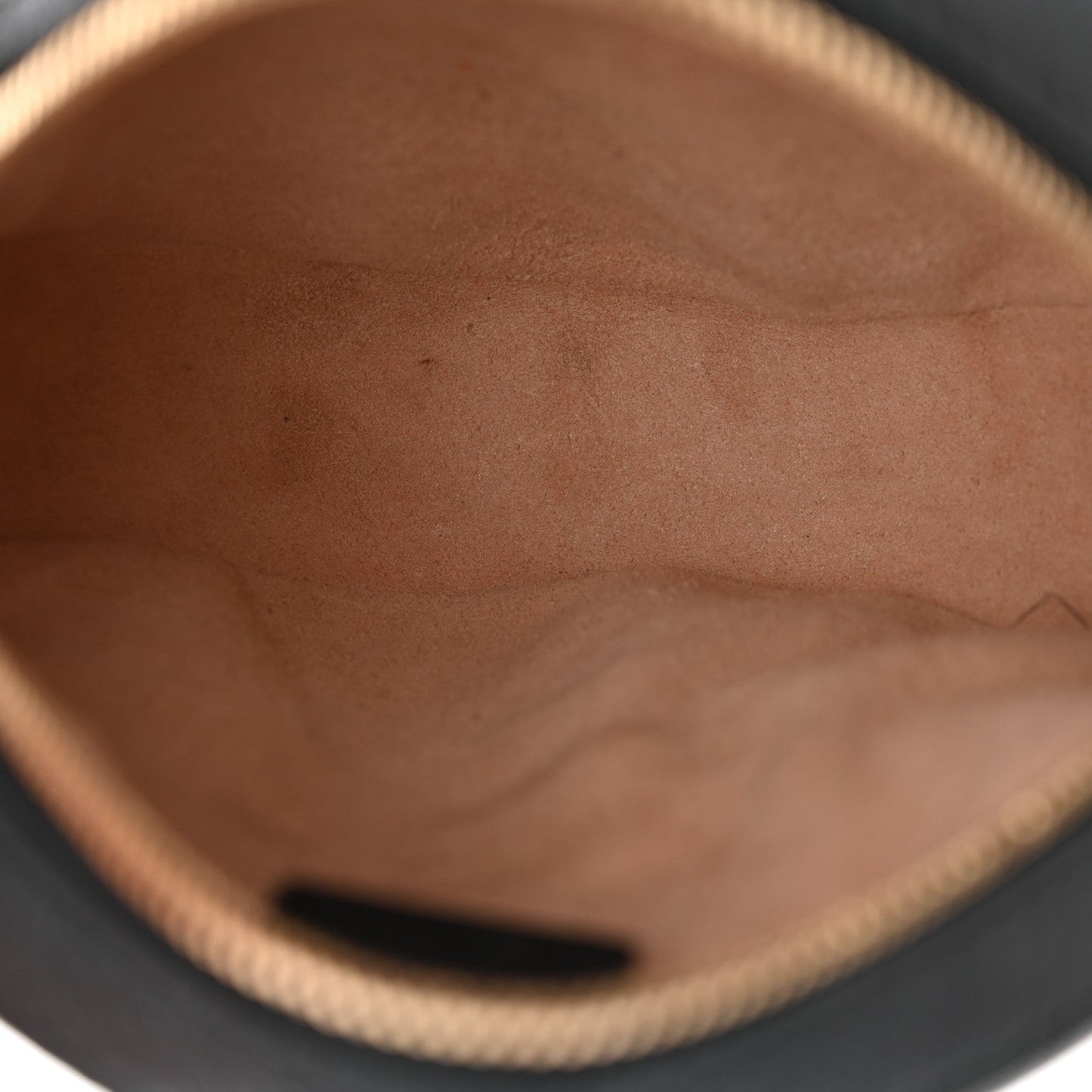 Grained Calfskin Web Mini Ophidia Round Shoulder Bag Black
