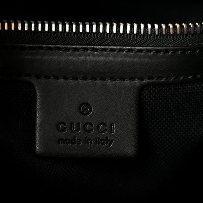 GG Supreme Monogram Appia Calfskin Web Flat Messenger Bag Black Grey