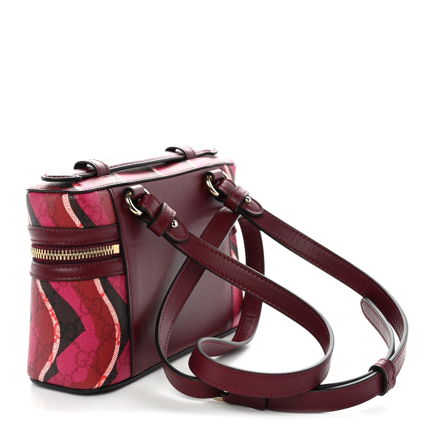 GG Supreme Monogram Canvas Lunar New Year Shoulder Bag  Red Pink Multicolor